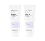 2 x THE FACE SHOP Air Cotton Makeup Base 35g SPF30 PA++ 02 Lavender - Colour‑Correcting Primer from Korea