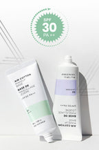 2 x THE FACE SHOP Air Cotton Makeup Base 35g SPF30 PA++ 02 Lavender - Colour‑Correcting Primer from Korea