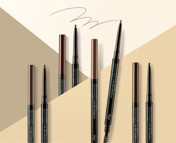 2 x THE FACE SHOP Brow Master Slim Pencil 0.05g #04 Dark Brown – Ultra Fine 1.5mm Brow Definer from Korea