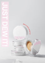 2 x THE FACE SHOP Dewy Lasting Cushion 12g SPF50+ PA+++ #V201 Apricot Beige from Korea