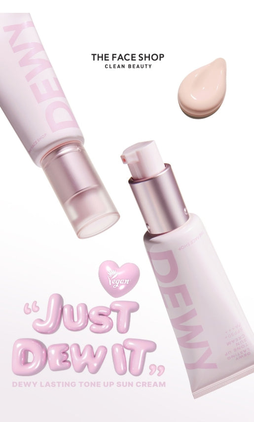 2 x THE FACE SHOP Dewy Lasting Tone-Up Sun Cream SPF50+ PA+++ 35ml from Korea