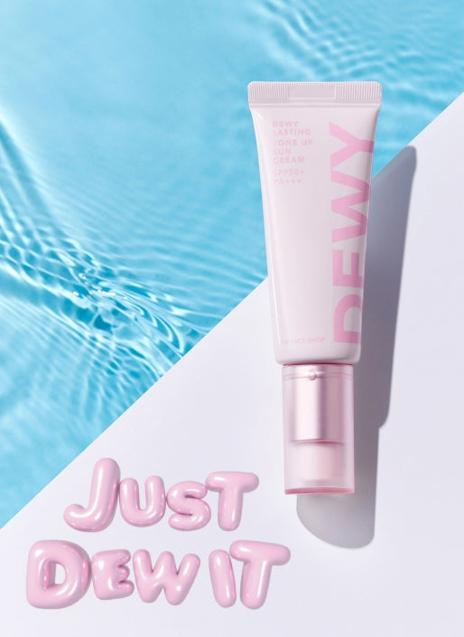 2 x THE FACE SHOP Dewy Lasting Tone-Up Sun Cream SPF50+ PA+++ 35ml from Korea