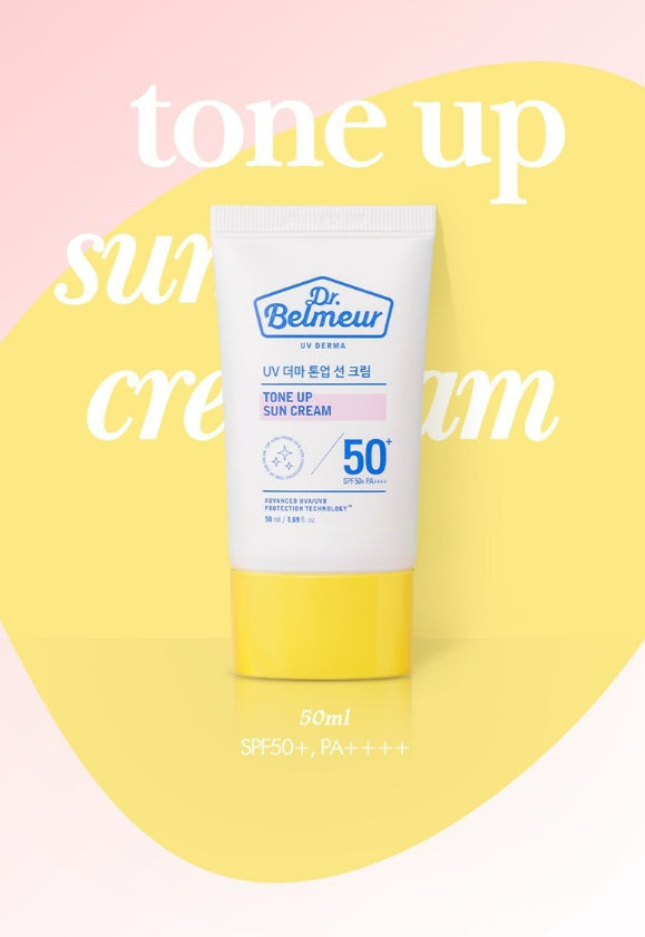 2 x THE FACE SHOP Dr. Belmeur Tone UP Sun Cream SPF50+ PA++++ 50ml from Korea