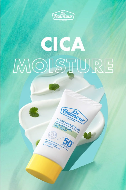 2 x THE FACE SHOP Dr. Belmeur UV Derma Cica Moisture Sun cream 50ml SPF50+ PA++++ from Korea