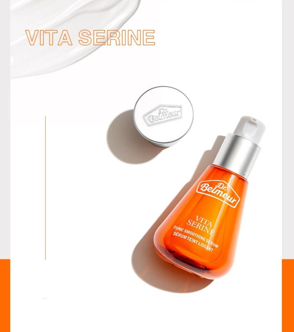 2 x THE FACE SHOP Dr. Belmeur Vita Serine Tone Smoothing Serum 45ml – Brighten & Refine Skin Texture from Korea