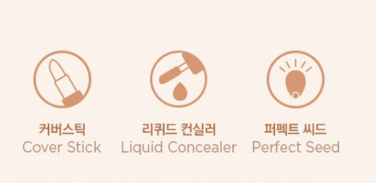 2 x THE FACE SHOP Dual Veil EX Concealer (N203 Natural Beige) – Liquid & Stick 2-in‑1 Coverage from Korea