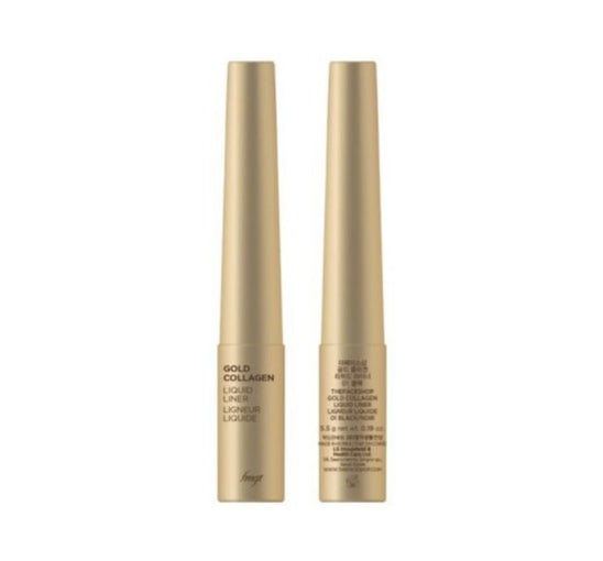2 x THE FACE SHOP Gold Collagen Liquid Liner 5.5g #01 Black from Korea