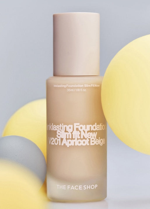 2 x THE FACE SHOP Ink Lasting Foundation Slim Fit New 35ml #C201 True from Korea