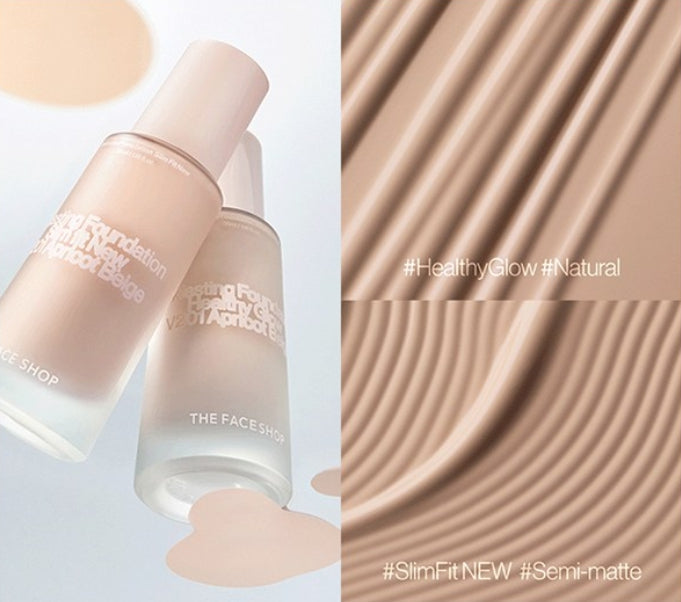 2 x THE FACE SHOP Ink Lasting Foundation Slim Fit New 35ml #V103 Pure from Korea
