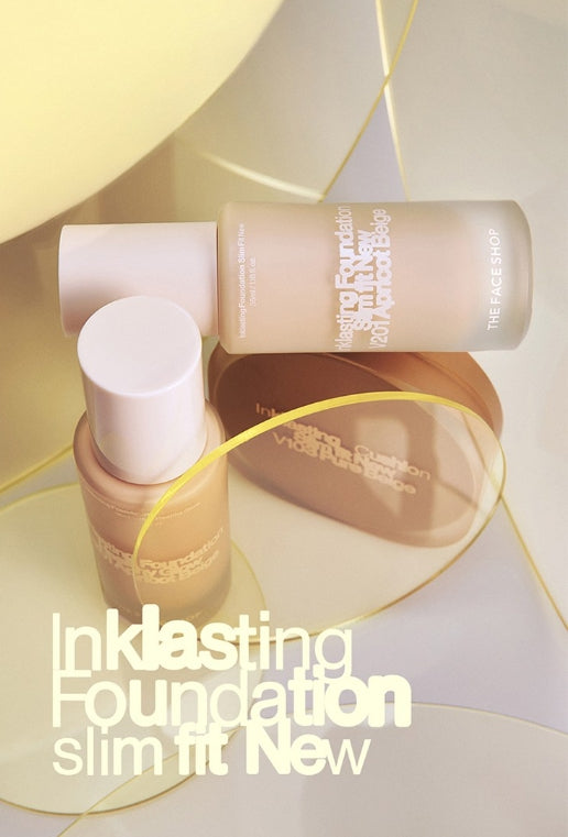 2 x THE FACE SHOP Ink Lasting Foundation Slim Fit New 35ml #V103 Pure from Korea