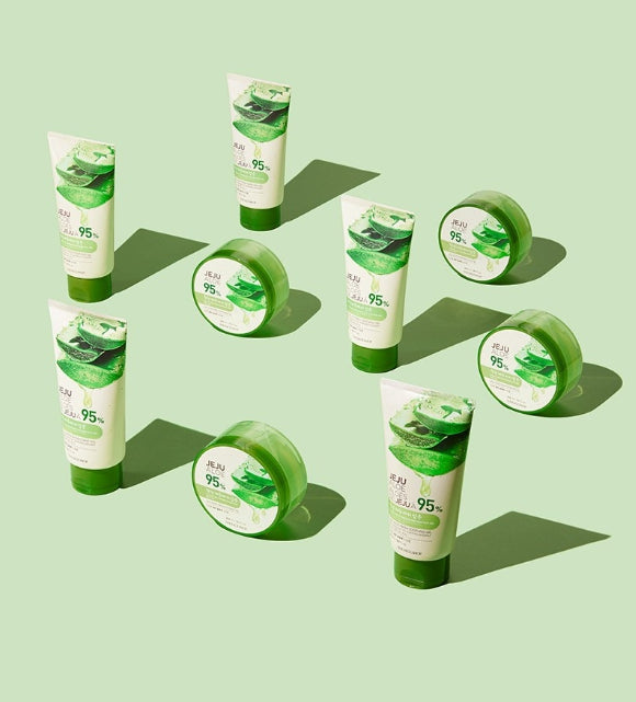 2 x THE FACE SHOP Jeju Aloe Fresh Soothing Gel 300ml (Jar Type) from Korea