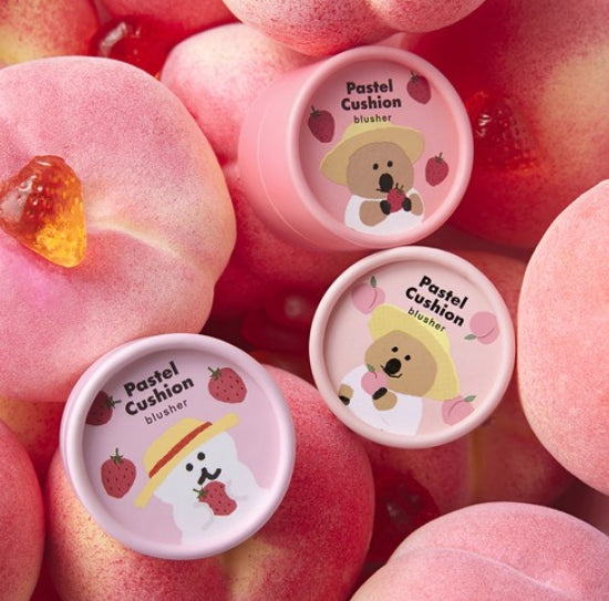 2 x THE FACE SHOP Pastel Cushion Blusher #02 Salty Peach 5g from Korea