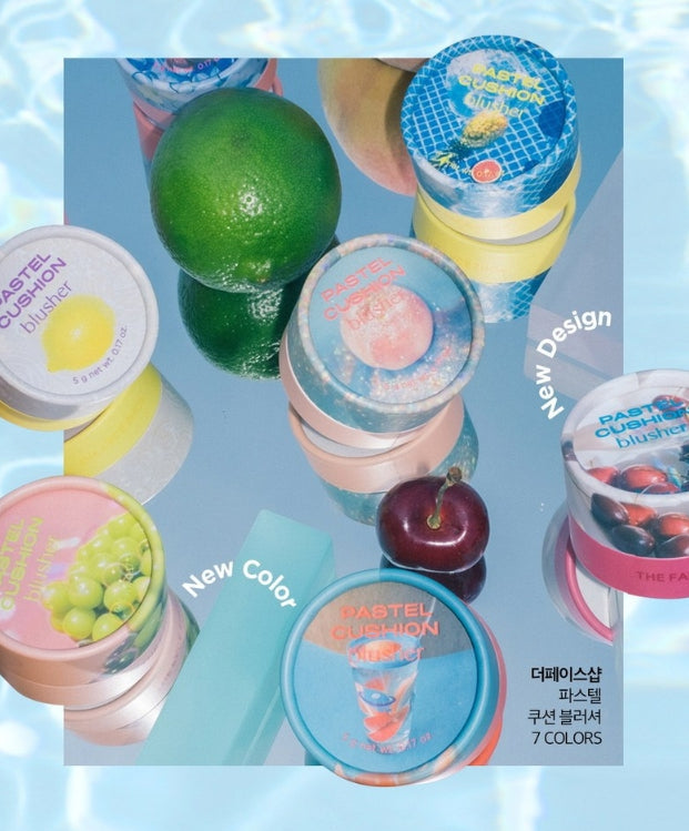 2 x THE FACE SHOP Pastel Cushion Blusher #05 Twinkle Beige 5g from Korea