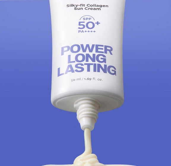THE FACE SHOP Power Long Lasting Silky-fit Collagen Sun Cream SPF50+ PA++++ 50ml from Korea