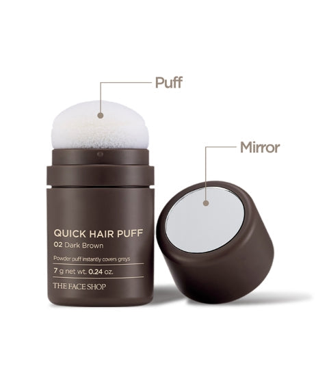 3 x THE FACE SHOP Quick Hair Puff 7g 01 Natural Brown from Korea