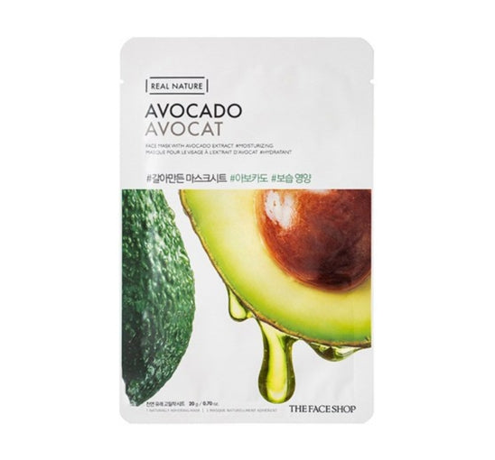 20 x THE FACE SHOP Real Nature Avocado Face Mask 20g from Korea