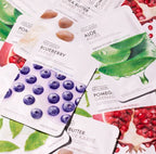 20 x THE FACE SHOP Real Nature Blueberry Face Mask 20g – Firming & Revitalising from Korea