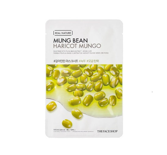 20 x THE FACE SHOP Real Nature Haricot Mungo Face Mask 20g from Korea
