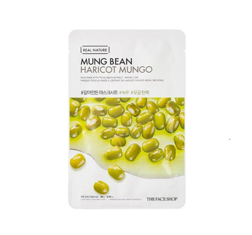 10 x THE FACE SHOP Real Nature Haricot Mungo Face Mask 20g from Korea