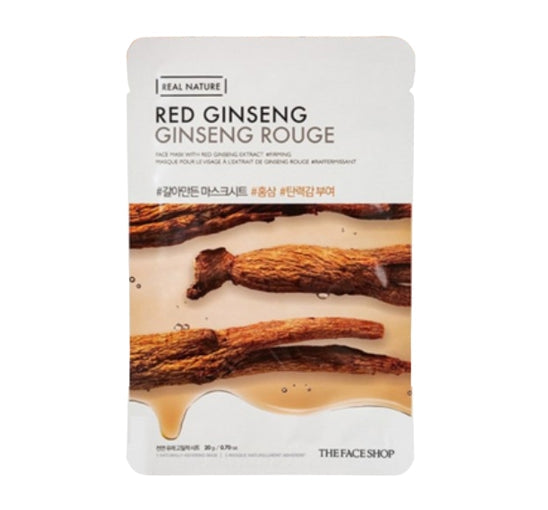 20 x THE FACE SHOP Real Nature Red Ginseng Face Mask 20g from Korea