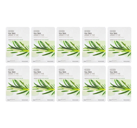 10 x THE FACE SHOP Real Nature Tea Tree Face Mask 20g from Korea