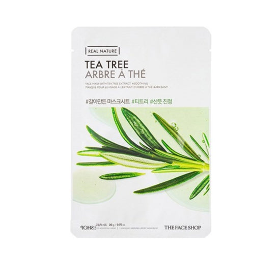 20 x THE FACE SHOP Real Nature Tea Tree Face Mask 20g from Korea