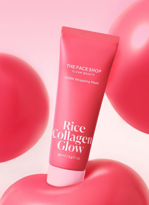 2 x THE FACE SHOP Rice Collagen Glow PDRN Wrapping Mask 70ml from Korea