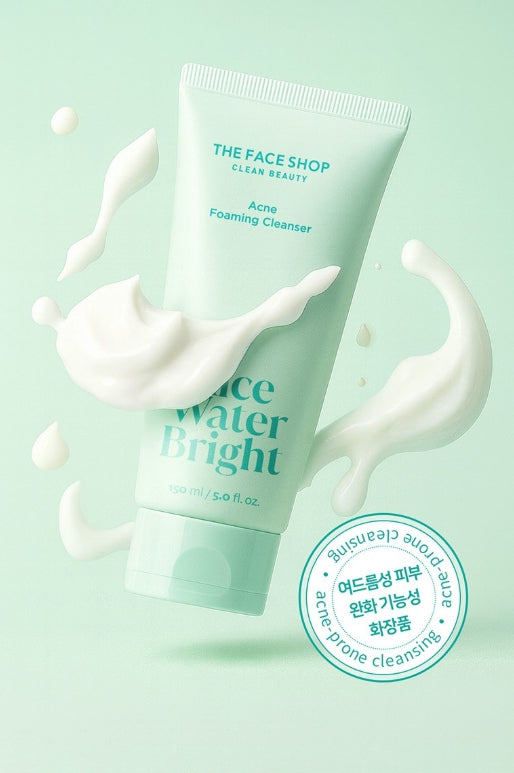2 x THE FACE SHOP Rice Water Bright Acne Foaming Cleanser 150ml from Korea
