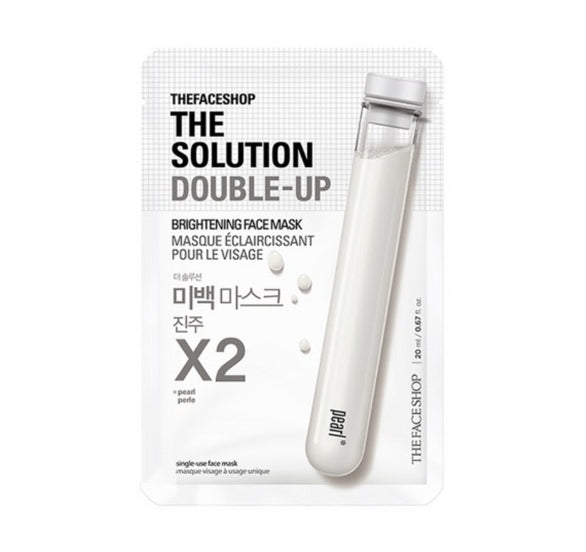 20 x THE FACE SHOP The Solution Double-Up Brightening Face Mask 20ml from Korea