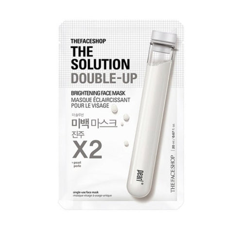 10 x THE FACE SHOP The Solution Double-Up Brightening Face Mask 20ml from Korea