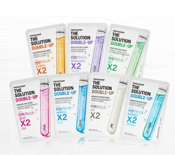 10 x THE FACE SHOP The Solution Double-Up Firming Face Mask 22ml from Korea