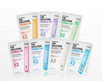 20 x THE FACE SHOP The Solution Double-Up Hydrating Face Mask 20ml - Hyaluronic Water Sheet from Korea