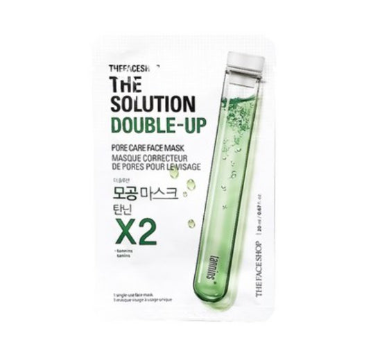 20 x THE FACE SHOP The Solution Double-Up Pore Care Face Mask 20ml from Korea