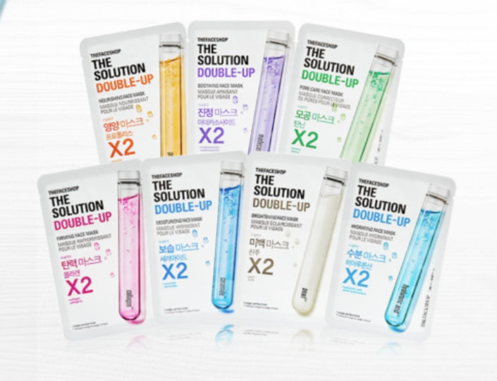 20 x THE FACE SHOP The Solution Double-Up Pore Care Face Mask 20ml from Korea
