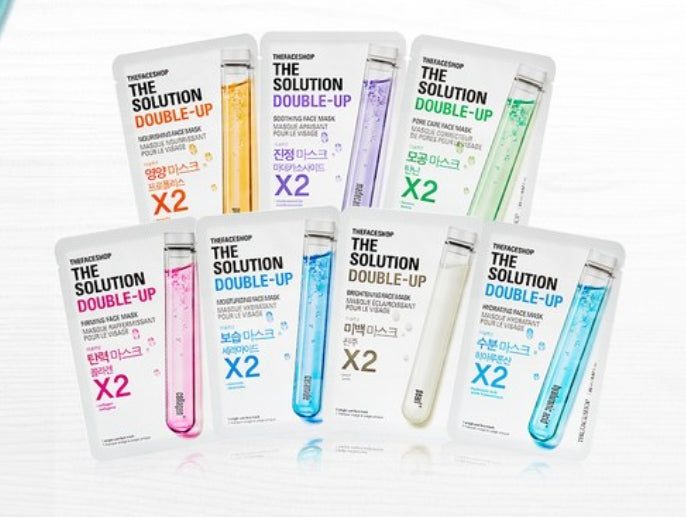 10 x THE FACE SHOP The Solution Double-Up Soothing Face Mask 20ml from Korea
