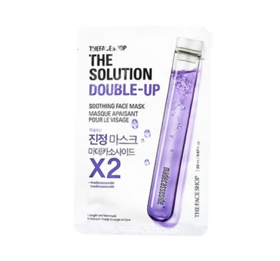 20 x THE FACE SHOP The Solution Double-Up Soothing Face Mask 20ml from Korea