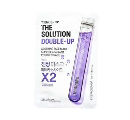 10 x THE FACE SHOP The Solution Double-Up Soothing Face Mask 20ml from Korea