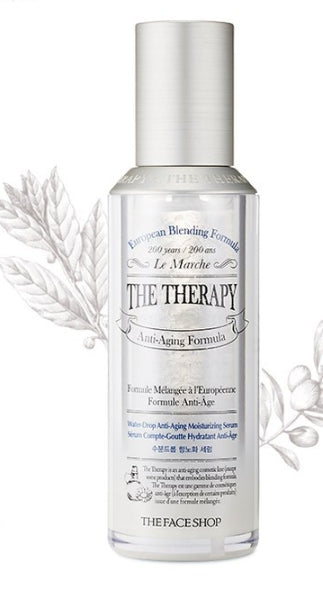 2 x THE FACE SHOP The Therapy Water-Drop Anti-Aging Facial Serum 45ml - Deep Hydration & Wrinkle Care from Korea