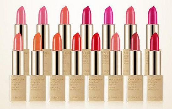 THE FACE SHOP Collagen Ampoule Lipstick 3.5g #13 Killer Brown – Moist & Full‑Coverage from Korea