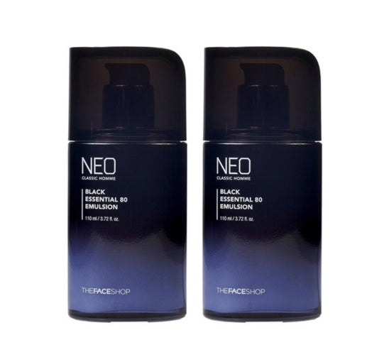2 x [MEN] THE FACE SHOP NEO Classic Homme Black Essential 80 Emulsion 110ml from Korea