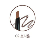 3 x THE FACE SHOP fmgt Brow Lasting Proof Pencil EX 0.2g (02 Brown) – Long‑Wear Waterproof Brow Definer from Korea