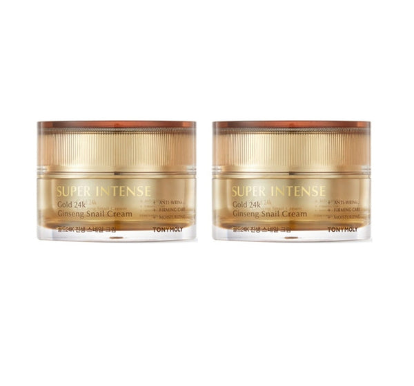 2 x TONYMOLY Super Intense Gold 24K Gingseng Snail Cream 50ml from Korea