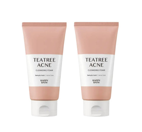 2 x HAPPY BATH Tea Tree Acne Cleansing Foam 150g from Korea