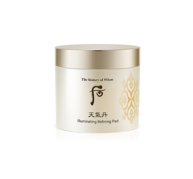 The History of Whoo Cheongidan Hwahyun Illuminating Refining Pad for gentle exfoliation and skin brightening care