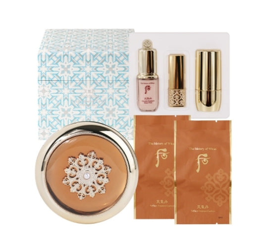 The History of Whoo Cheongidan Hwahyun Radiant Essence Cushion Holiday Edition #21 May 2026 Set (6 Items) from Korea