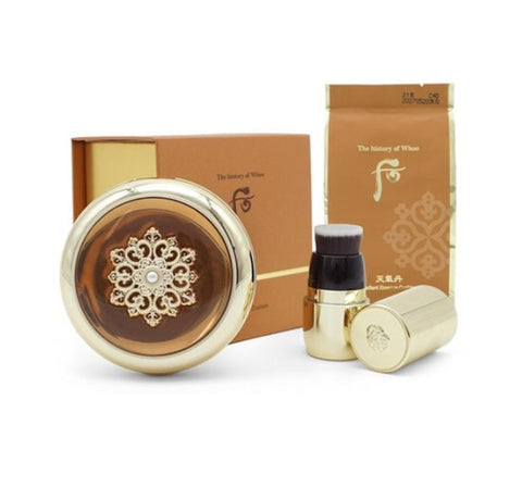 The History of Whoo Cheongidan Hwahyun Radiant Essence Cushion #21 April 2025 Set (5 Items) from Korea by The History of Whoo