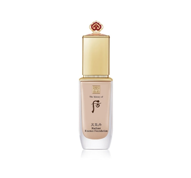 The History of Whoo Cheongidan Hwahyun Radiant Essence Foundation bottle for luminous coverage and anti-aging skincare