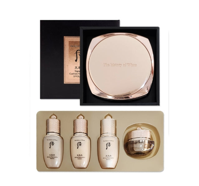 The History of Whoo Cheonyuldan Hwayul Signature Cushion Foundation #21 April 2025 Set (6 Items) from Korea by The History of Whoo