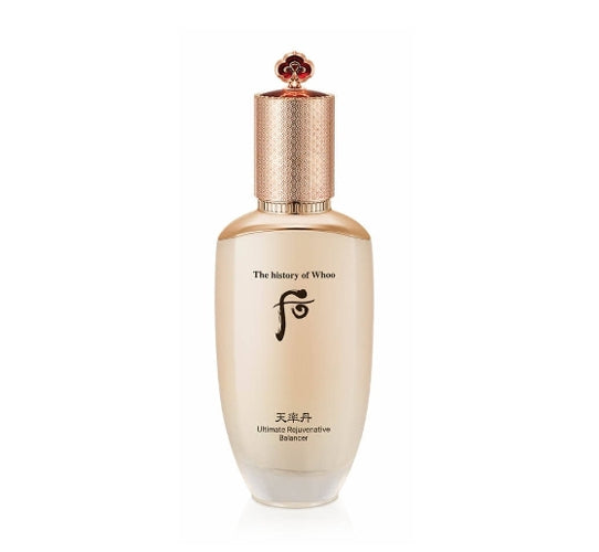 The History of Whoo Cheonyuldan Hwayul Ultimate Rejuvenating Balancer bottle for hydrating and prepping skin
