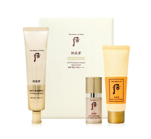 The History of Whoo Gongjinhyang Jinhaeyoon Wrinkle Sun Cream Sep. 2024 Set (3 Items) from Korea